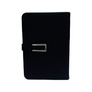Premuim Black Leather Notebook With Magnetic Closure – A5